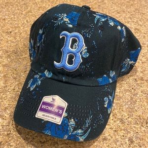 NWT Boston Red Sox MLB Blue Floral Baseball Cap Hat Women’s One Size